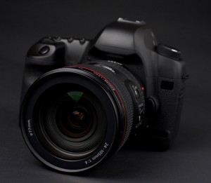 low key professional digital SLR camera