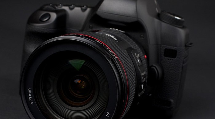 low key professional digital SLR camera