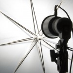 Photography set up with umbrella